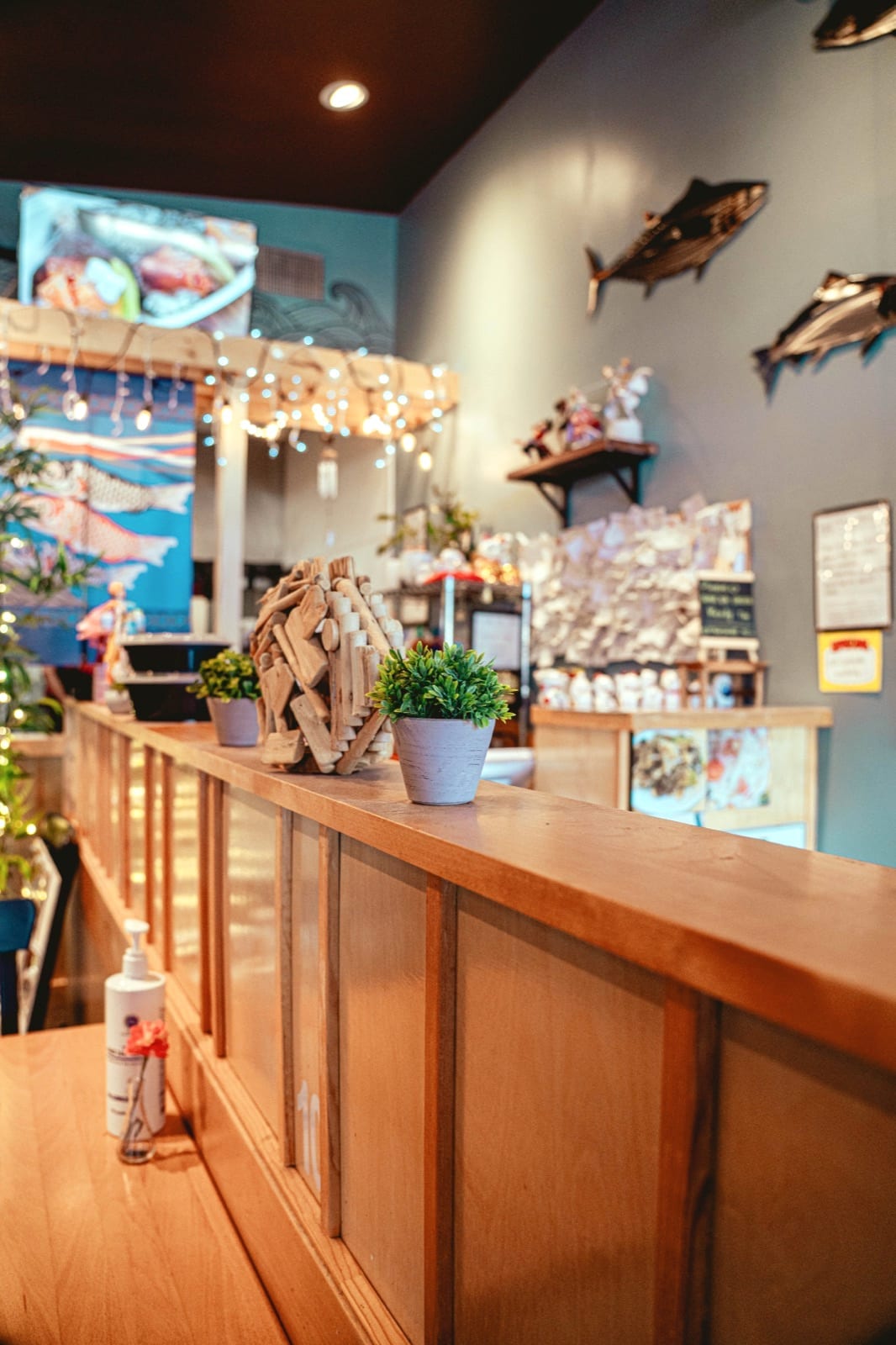 The counter at Luv Fish