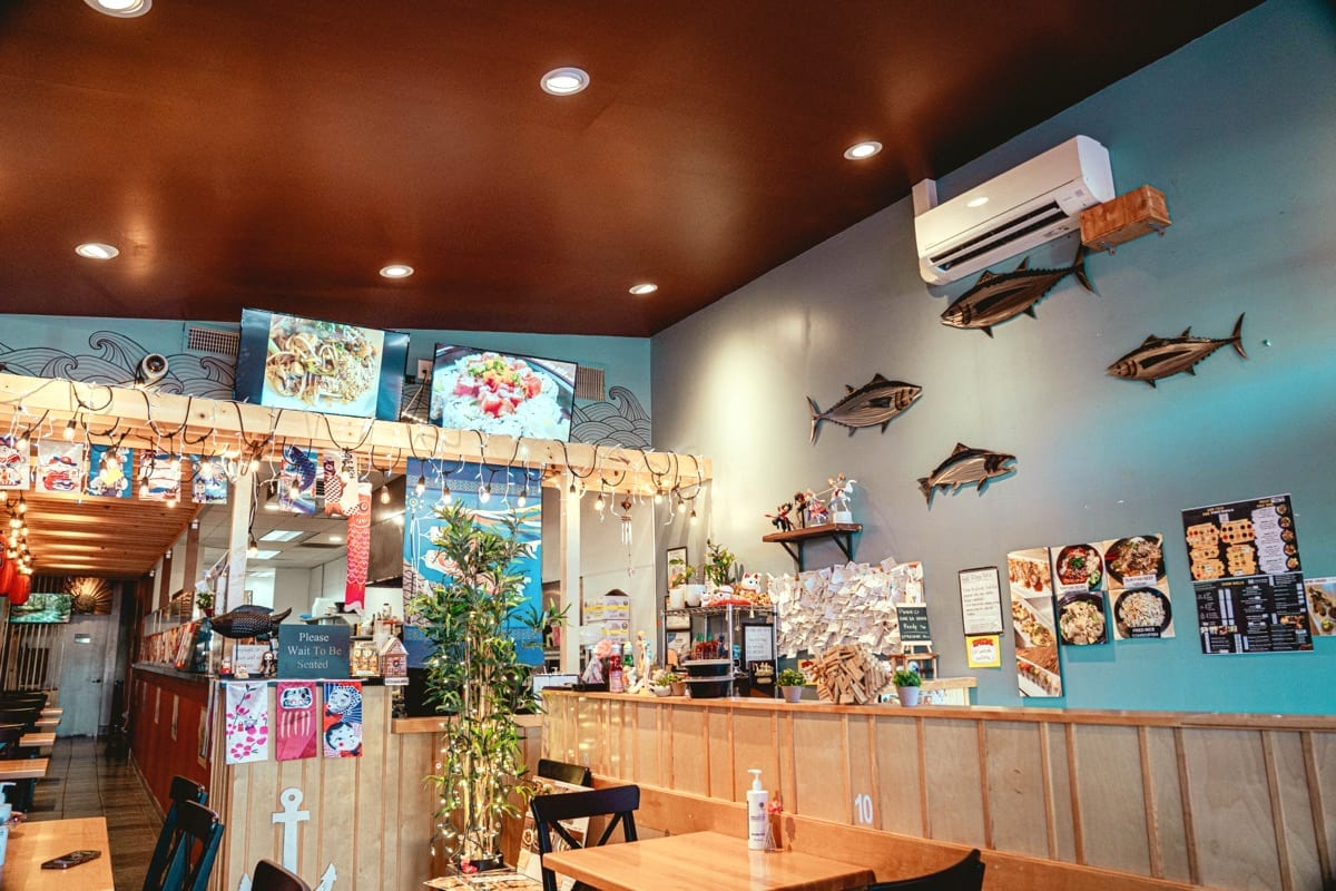 The order counter at Luv Fish