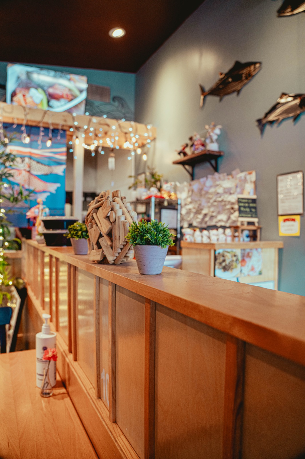 The counter at Luv Fish